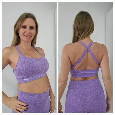 Top Greta "Lila Melange"