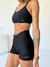 Calza Corta - Micro corta FRUNCE "Black" negro - LEMUR FIT
