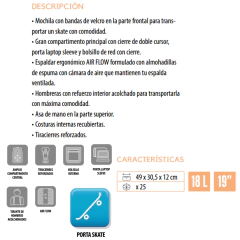 Imagen de MOCHILAS KOSSOK DRON 18L 19"