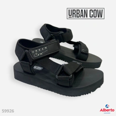SANDALIAS URBAN COW TANGER NEGRO - comprar online