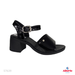 SANDALIA ANGIE 9053 CHAROL/NEGRO