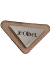 Plaquinha Metálica Triangular 4x2 cm com Moldura- 10 Unidades CONSULTAR PRAZO DE PRODUÇÃO - Oficina Bdq