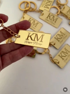 Chaveiro acrílico personalizado 5x2,5 cm com logo - 10 unidades - comprar online