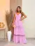 Vestido Longo com Renda Acinturado DC 1813