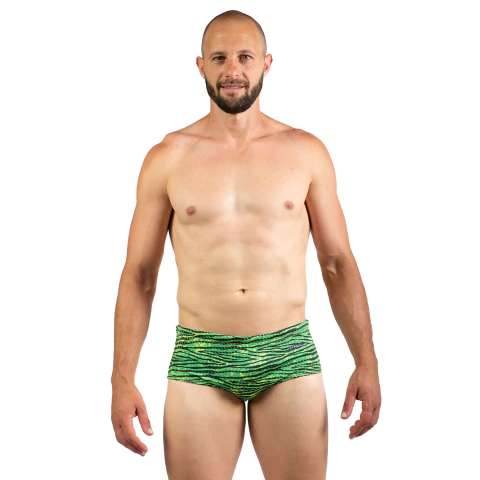 Sunga Ancha Natacion ATIGRADA VERDE LIMA - comprar online