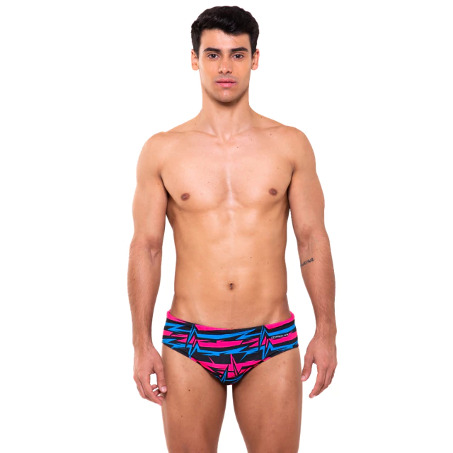 Sunga Slip Natacion NEGRO FUCSIA
