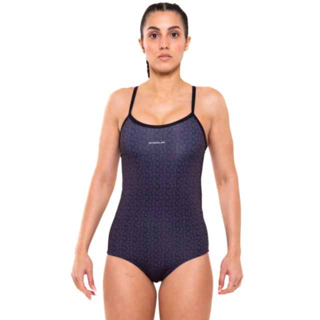 Malla Enteriza Natacion PIXEL VIOLETA