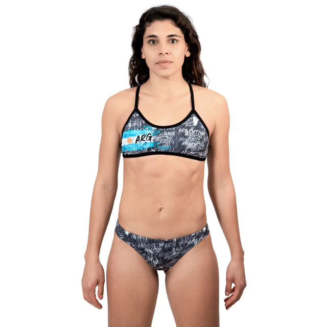 Malla Dos Piezas Natacion ARGENTINA GRIS - CAMBIO DE TEMPORADA