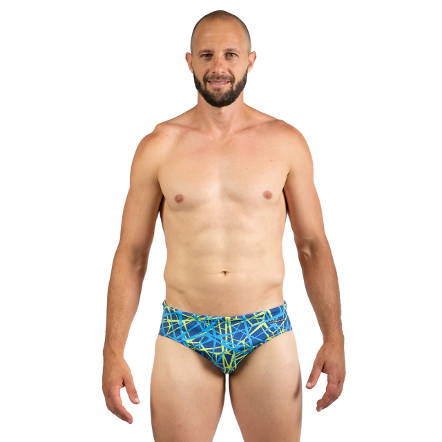 Sunga Slip Natacion AZUL DINAMICO