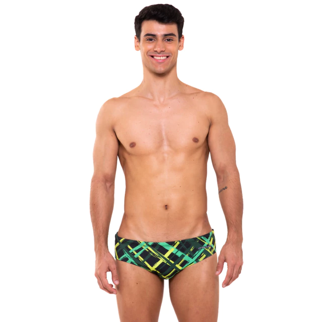 Sunga Slip Natacion MAREAS CRUZADAS VERDES - CAMBIO DE TEMPORADA