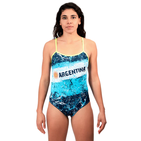 Malla Enteriza E-409 ARGENTINA CELESTE - comprar online