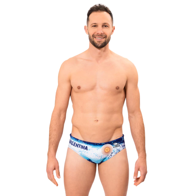 Sunga Slip Natacion ARGENTINA GOLPE CELESTE