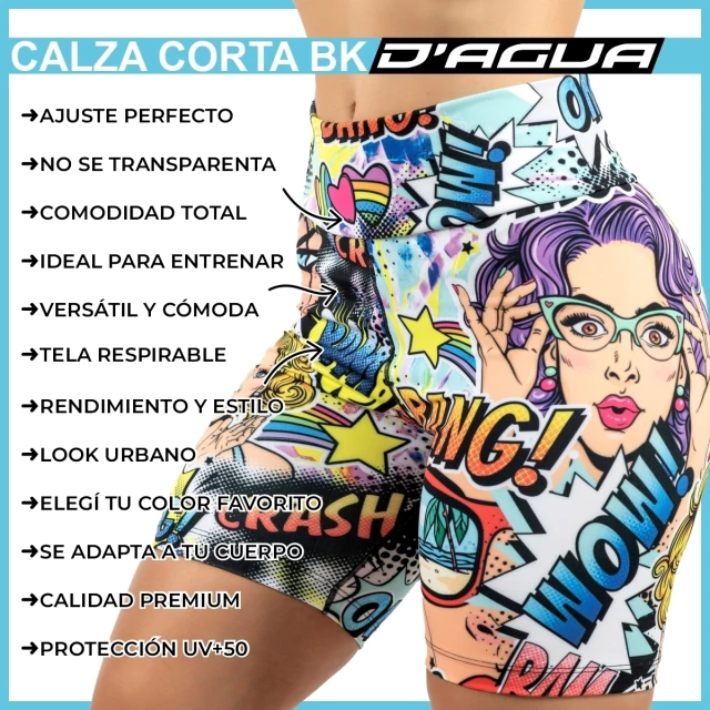 Calza Biker Mujer BK-806 "POP ART I" — imagen 3
