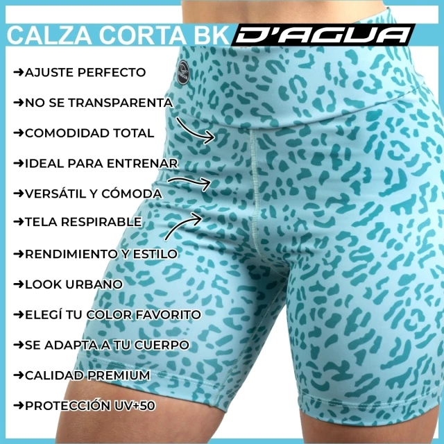 Calza Biker Mujer LEOPARDO CELESTE - CAMBIO DE TEMPORADA — imagen 3