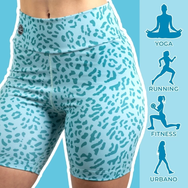 Calza Biker Mujer LEOPARDO CELESTE - CAMBIO DE TEMPORADA — imagen 6