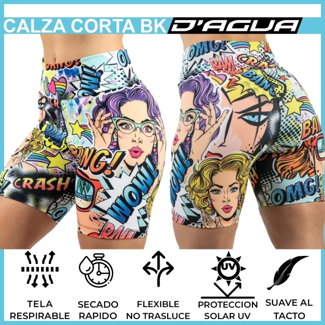 Calza Biker Mujer BK-806 "POP ART I" — imagen 7