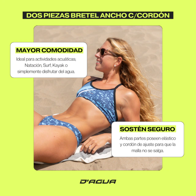 MALLA PERSONALIZADA - DOS PIEZAS (Top c/cordón) - ACUATICS (modelo 1) — imagen 4