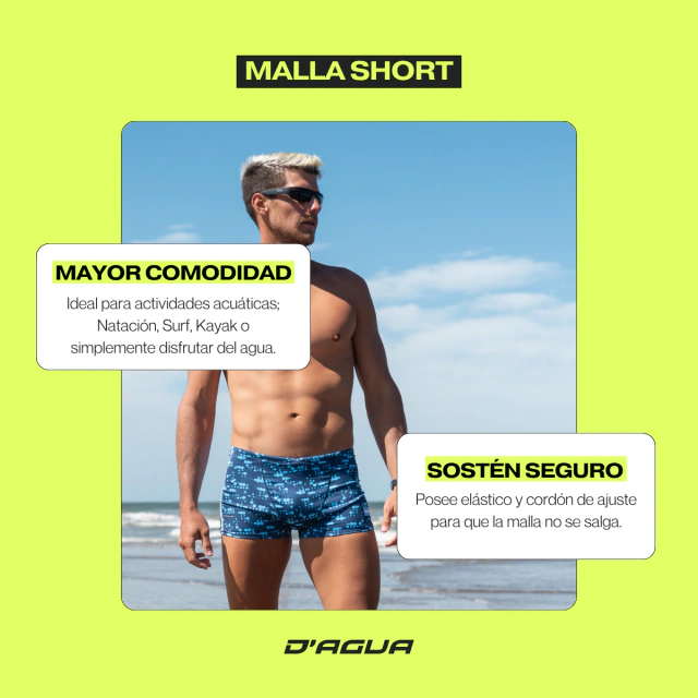 Malla Short Natacion PANAL NEGRO — imagen 4