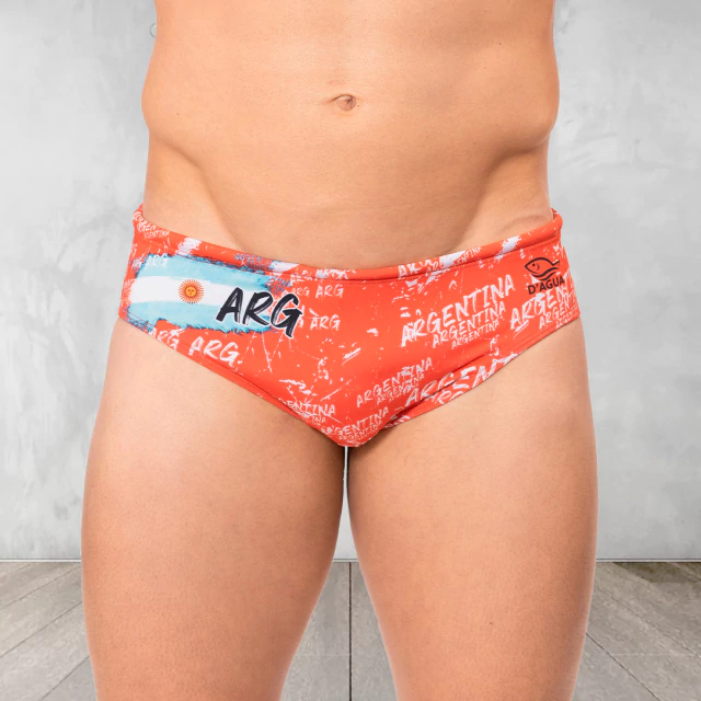 Sunga Slip Natacion ARGENTINA ROJA - CAMBIO DE TEMPORADA — imagen 5