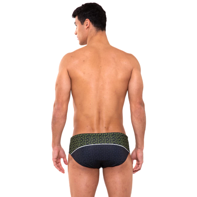 Sunga Slip Natacion PIXEL VERDE - CAMBIO DE TEMPORADA — imagen 2