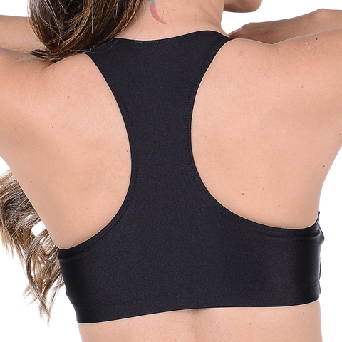 CONJUNTO FITNESS CIRRÊ TOP COM BOJO REMOVÍVEL E CALÇA CÓS ALTO PRETO - Summer Soul