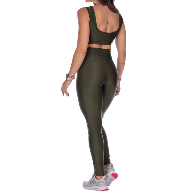 Conjunto Fitness de Alta Sustentação Verde - Conforto e Tecnologia - comprar online