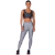 Calça Legging Fitness Cirrê Cós Alto Com Friso Prata - loja online