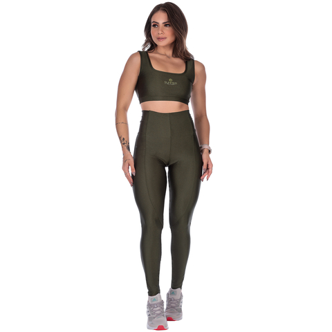 Calça Legging Fitness com Cintura Alta Verde Perfeita para Todos os Tipos de Corpo - loja online