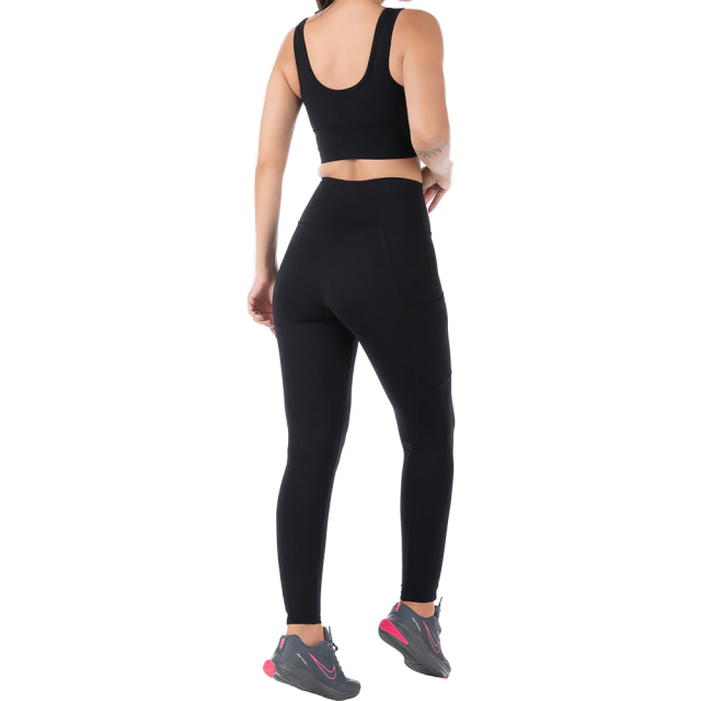Conjunto Fitness Suplex Top e Calça Preto