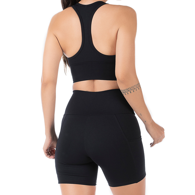 Conjunto Fitness Suplex Top e Short Preto