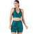 Top Fitness Verde Cirrê Cós Largo Bojo Removível e Design Nadador para Treinos com Estilo - Summer Soul