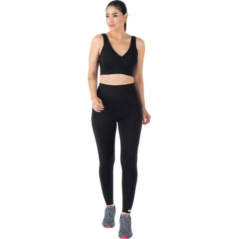 Conjunto Fitness Suplex Top e Calça Preto