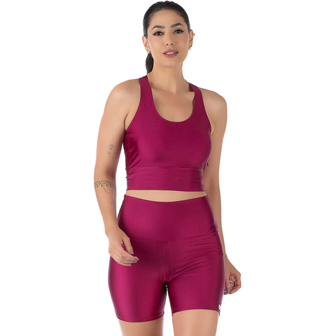 Top Fitness Cirrê Magenta Cós Largo Bojo Removível Conforto e Estilo para seus Treinos - Summer Soul