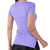 Blusa Fitness Manga Curta NewTrip Decote V com Fenda Roxa - comprar online
