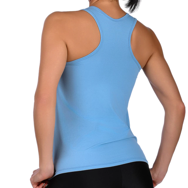 Blusa Fitness Regata Nadador Azul Claro - comprar online