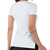 Blusa Manga Curta Fitness Newtrip Decote V Com Fenda Branca - comprar online