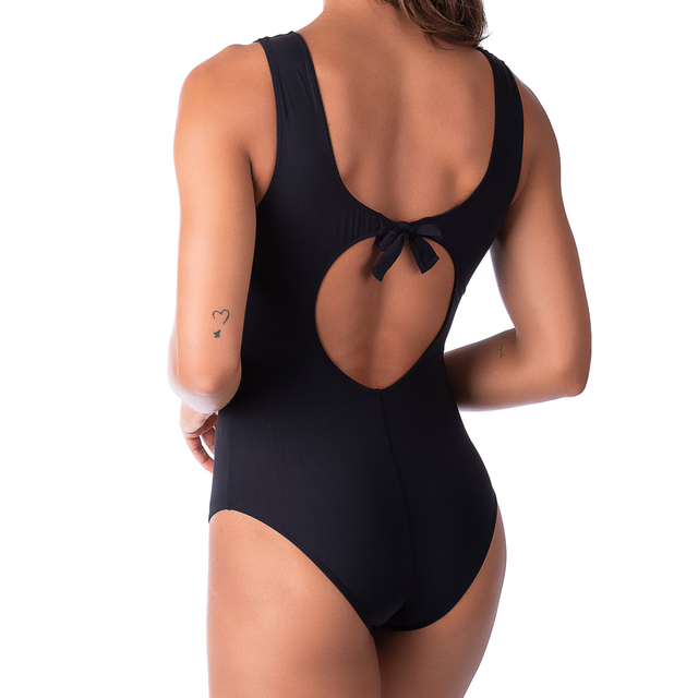 Maiô Body Decote Transpassado Com Bojo Preto - comprar online