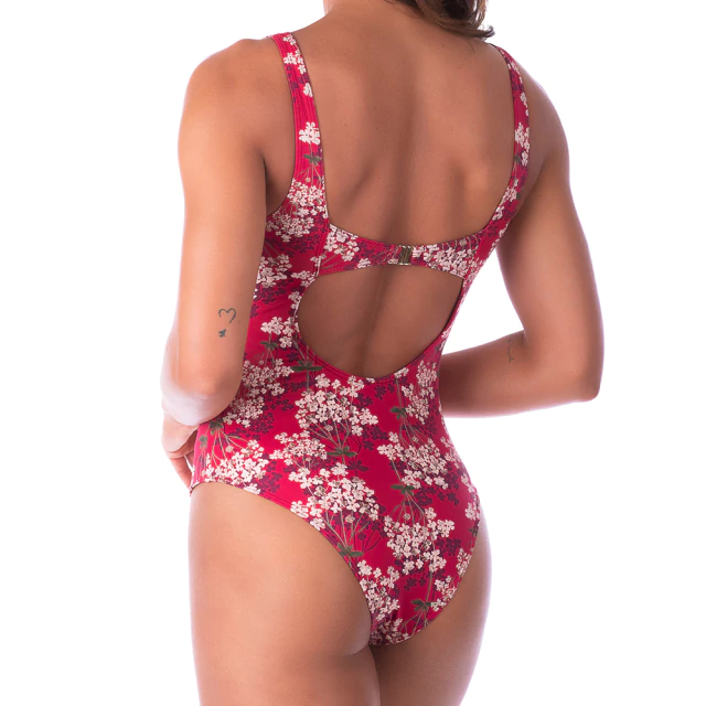 Body Feminino Floral Vermelho - comprar online