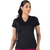 Blusa Fitness Manga Curta Decote V Preta em Tecido NewTrip