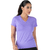 Blusa Fitness Manga Curta Decote V Roxa em Tecido NewTrip
