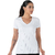 Blusa Manga Curta Fitness Newtrip Decote V Com Fenda Branca