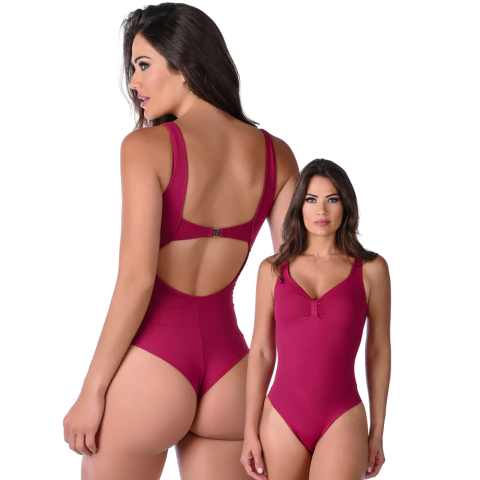 Maiô Com Bojo e Fecho Fio Duplo Vermelho - comprar online