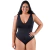 Maiô de Praia Plus Size Preto Moderno e Sofisticado - comprar online