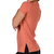 Blusa Fitness Manga Curta Decote V Com Fenda Laranja - Summer Soul