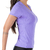 Blusa Fitness Manga Curta Decote V Roxa em Tecido NewTrip na internet