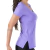 Blusa Fitness Manga Curta NewTrip Decote V com Fenda Roxa na internet