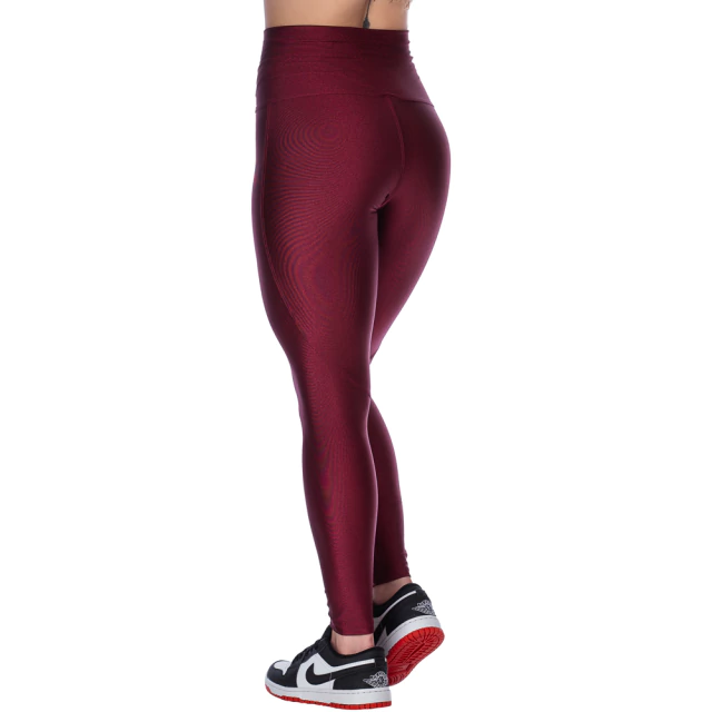 Calça Legging Fitness com Cintura Alta Bordô Perfeita para Todos os Tipos de Corpo - comprar online