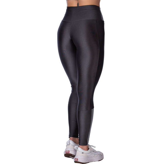 Legging Fitness com Cós Alto Transpassado Cinza – Conforto e Estilo - comprar online