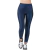 Calça Legging Fitness em Cirrê Azul Cós Alto com Friso para Treinos - loja online