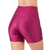 Short Curto Fitness Magenta em Cirrê Cós Alto com Bolso para Treinos Confortáveis - comprar online